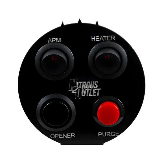 Nitrous Outlet Ford 1998-2004 Mustang/2005-2010 Dodge Viper/2014-2019 300 SRT8 Cup Holder Switch Panel - System Arm/Purge/Bottle Heater/Remote Opener