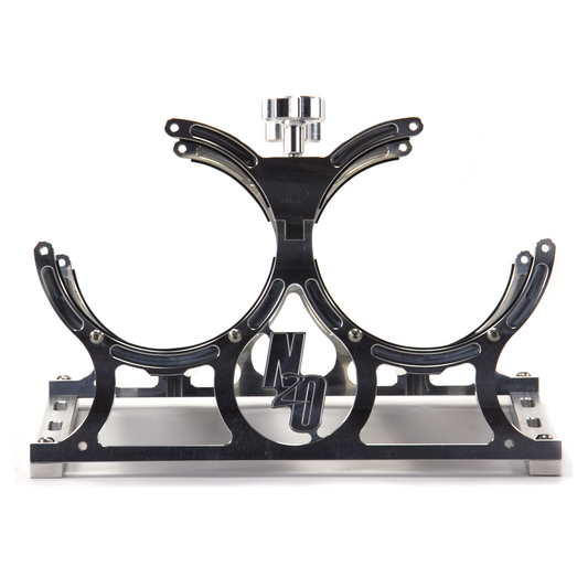 Nitrous Outlet Dual Billet Automatic Heated Horizontal Mount Bottle Bracket - 10lb/15lb/6AN