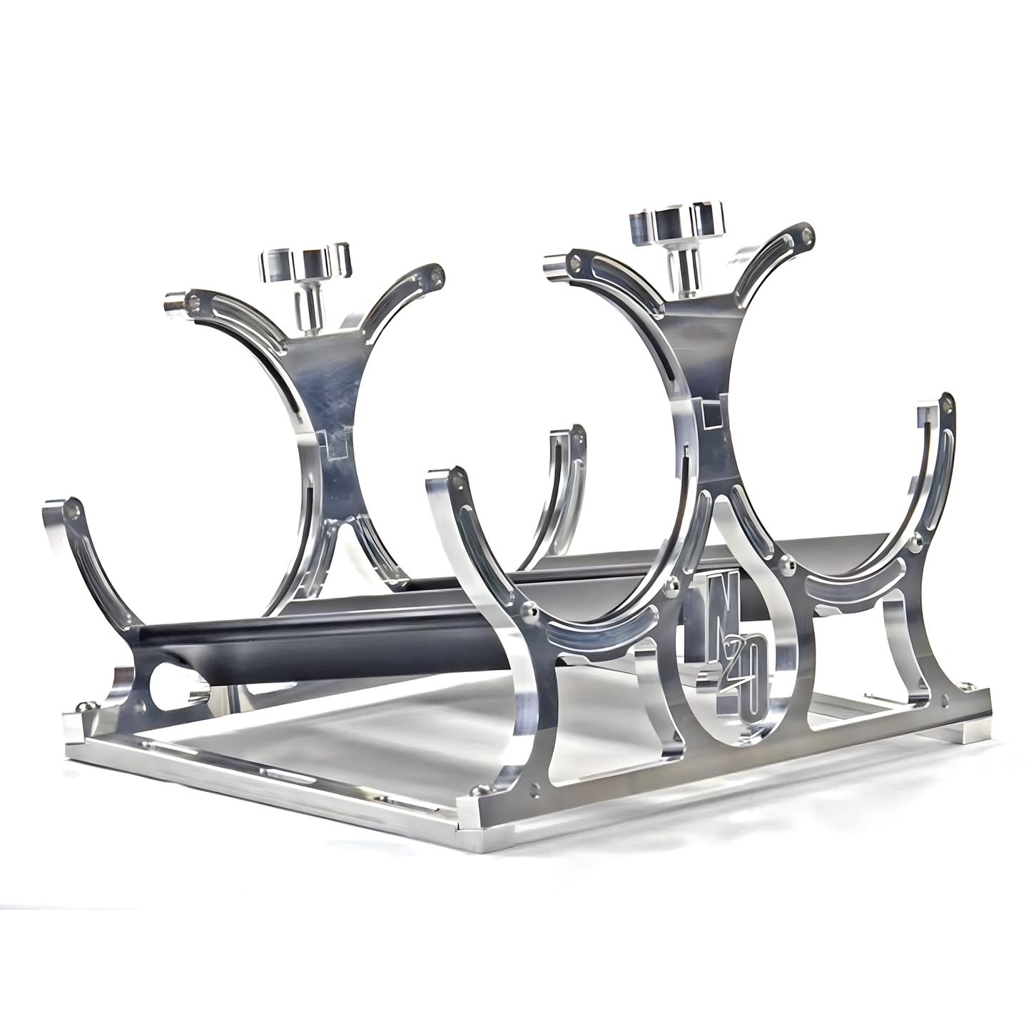 Nitrous Outlet Dual Billet Heated Horizontal Mount Bottle Bracket - 10lb/15lb