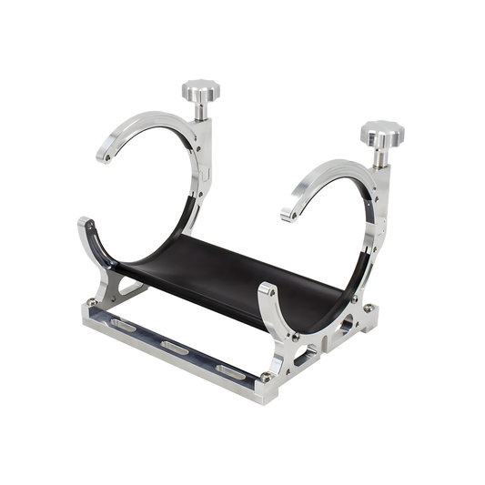 Nitrous Outlet Single Billet Automatic Heated Vertical Mount Bottle Bracket - 10lb/15lb/6AN