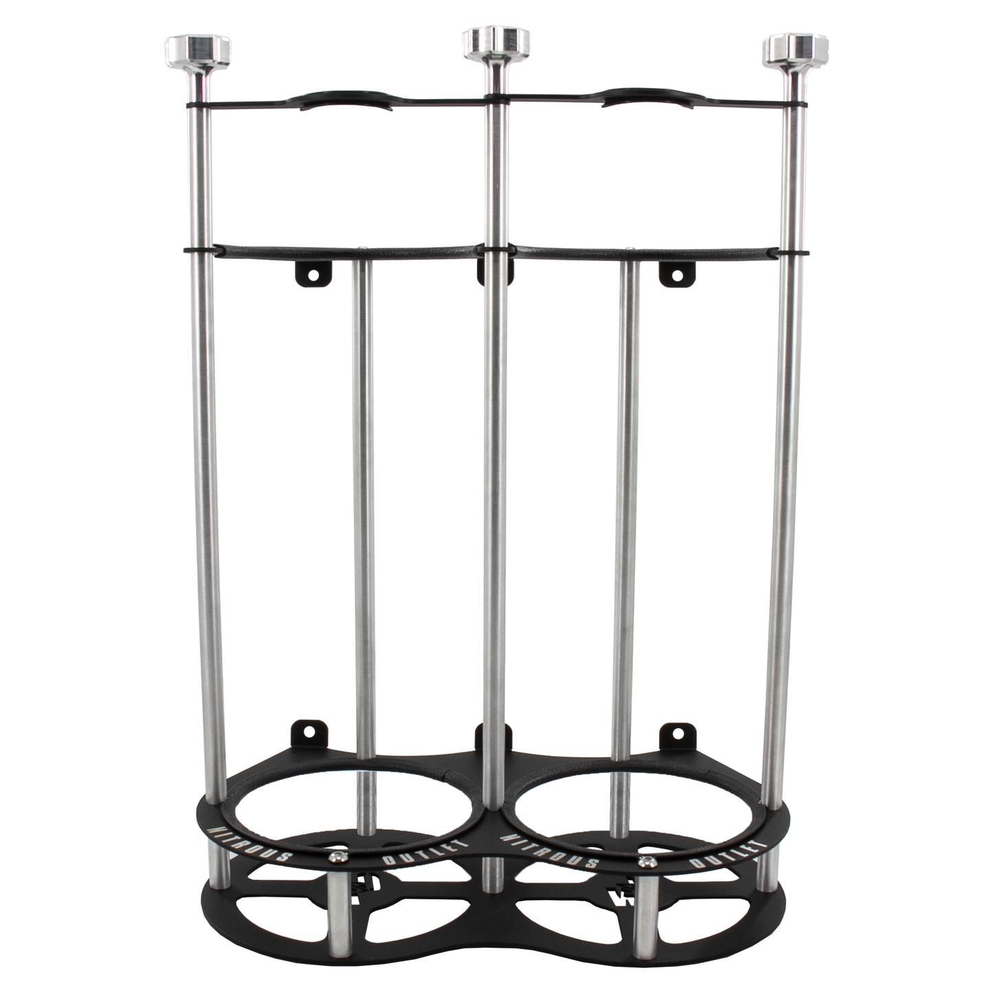 Nitrous Outlet Race-Light Dual 15lb Bottle Bracket - Horizontal