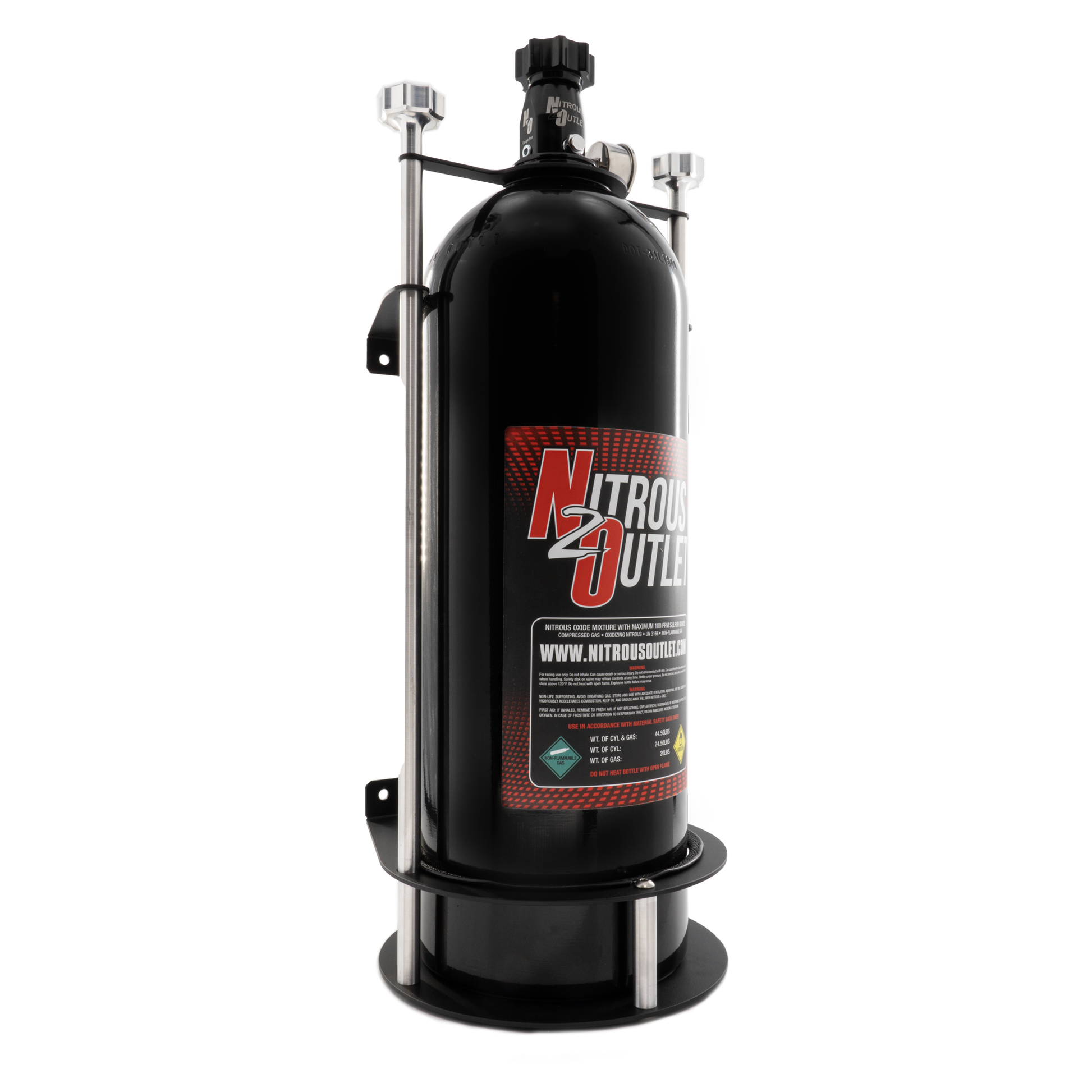 Nitrous Outlet Race-Light Single 20lb Bottle Bracket - Vertical