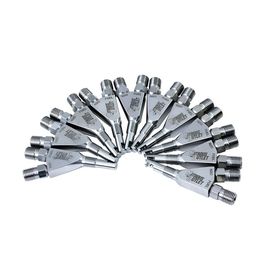 Nitrous Outlet 1/16" NPT Wet Nitrous Nozzle - 10 Pack/90 Degree Discharge/Stainless