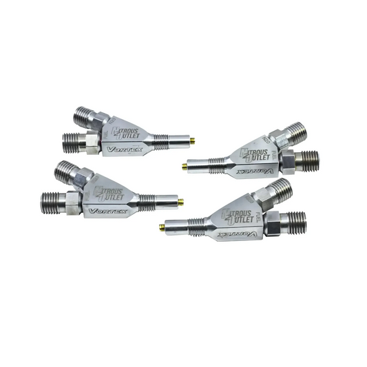 Nitrous Outlet Vortex Ti 1/16" NPT Wet Nitrous Nozzle - 4 Pack/Straight Annular Discharge/Titanium