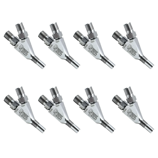 Nitrous Outlet Vortex Ti 1/16" NPT Dry Dual Stage Nozzle - 8 Pack/Straight Annular Discharge/Titanium