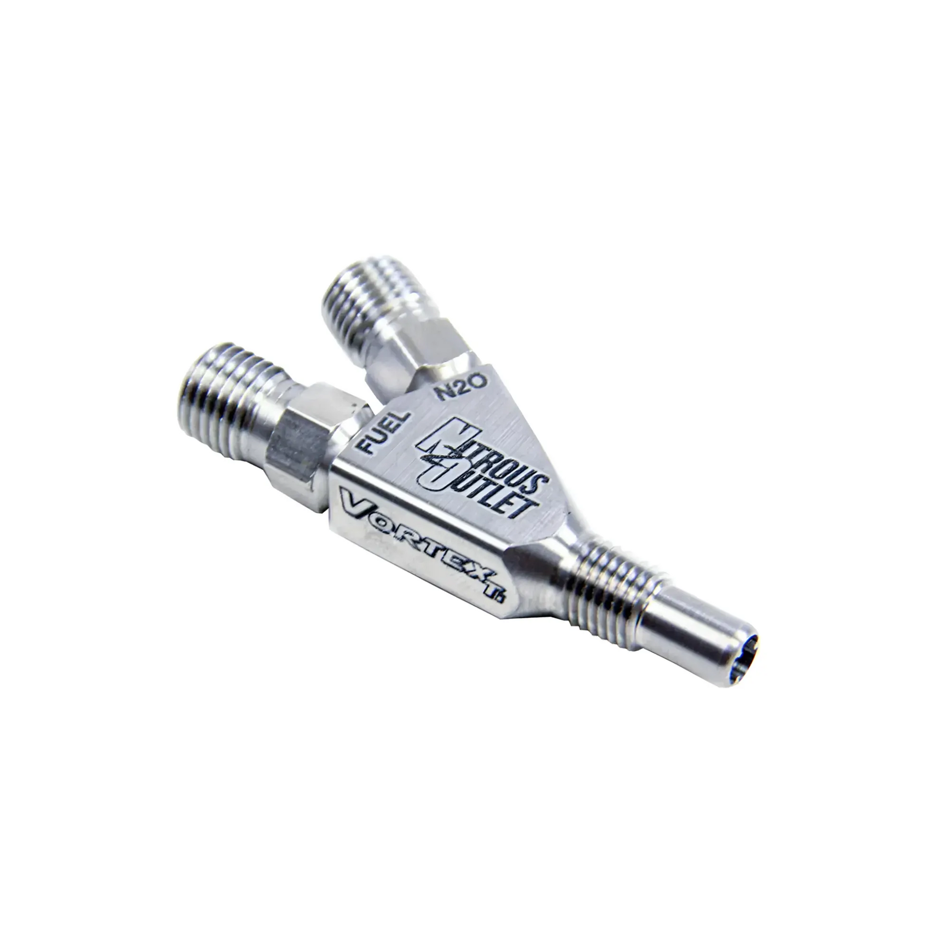 Nitrous Outlet Vortex Ti 1/16" NPT Dry Dual Stage Nozzle - Straight Annular Discharge/Titanium
