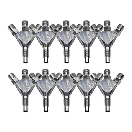 Nitrous Outlet Trident Ti 1/16" NPT Three Stage Dry Nitrous Nozzle - 10 Pack/Straight Discharge/Titanium