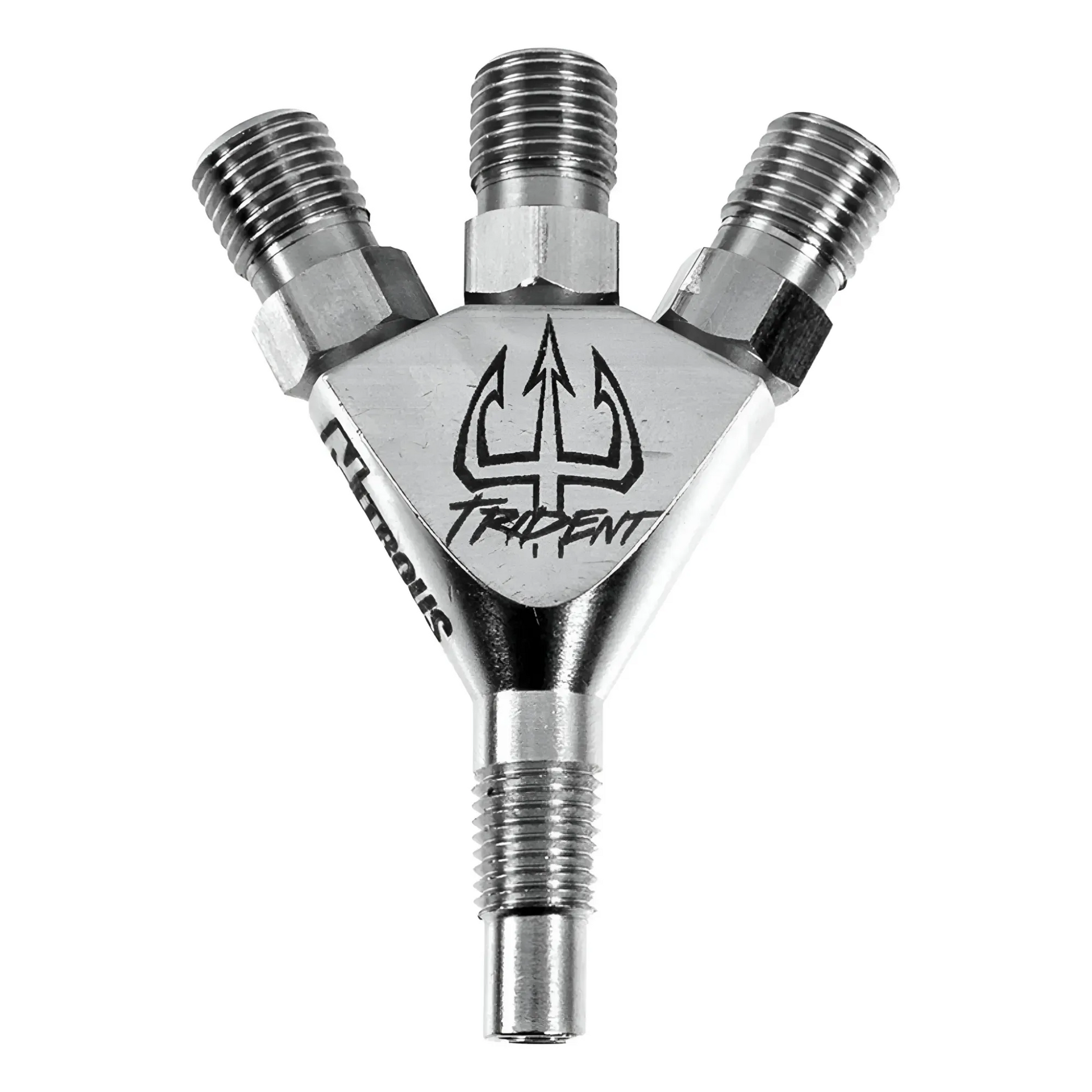 Nitrous Outlet Trident Ti 1/16" NPT Three Stage Dry Nitrous Nozzle - Straight Discharge/Titanium