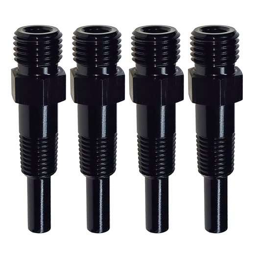 Nitrous Outlet 1/16" NPT Dry Nitrous Nozzle - 4 Pack/Straight Discharge/Aluminum