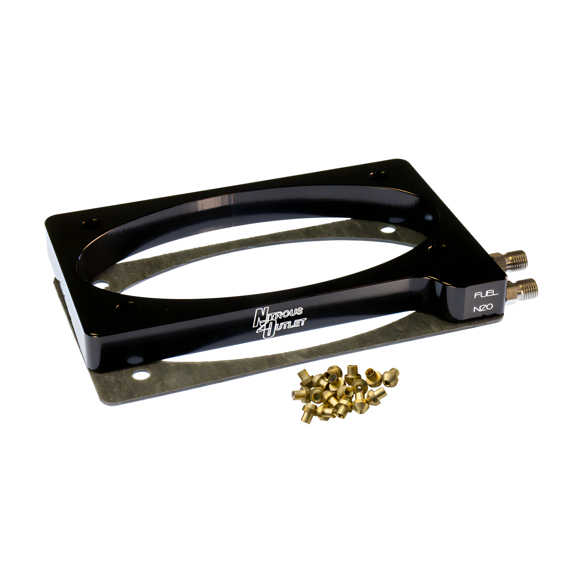 Nitrous Outlet Whipple Big Bore Throttle Body Plate Conversion - Eliptical/Mechanical/2175 And 2750 CFM)(50-100-150-200 HP)