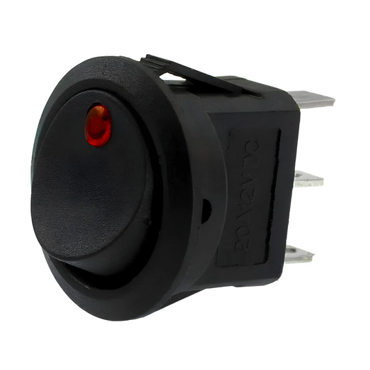 Nitrous Outlet Mini Rocker Activation Switch - Black Body/Red LED