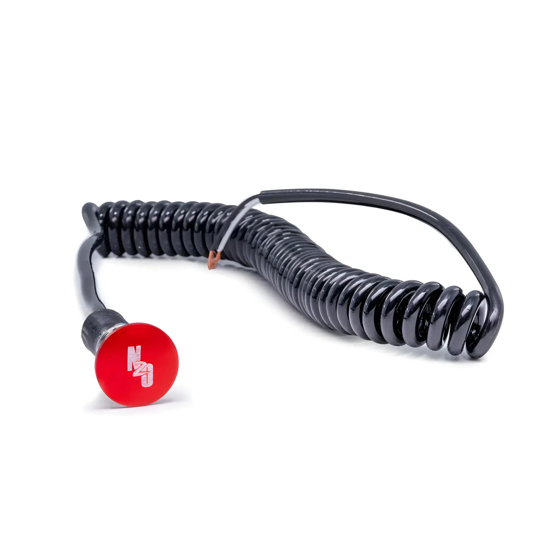 Nitrous Outlet Logo Momentary Mushroom Cap Push-Button with Spiral Stretch Cord