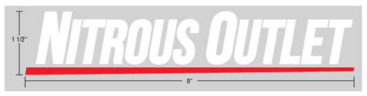 Nitrous Outlet Underline Sticker Small - 8"x1.5" (White)