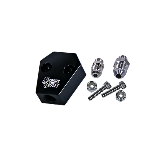 Nitrous Outlet Dual Exit V-Spray Purge Block
