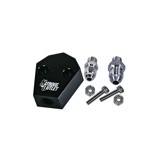 Nitrous Outlet Quad Exit -Fan Spray Purge Block