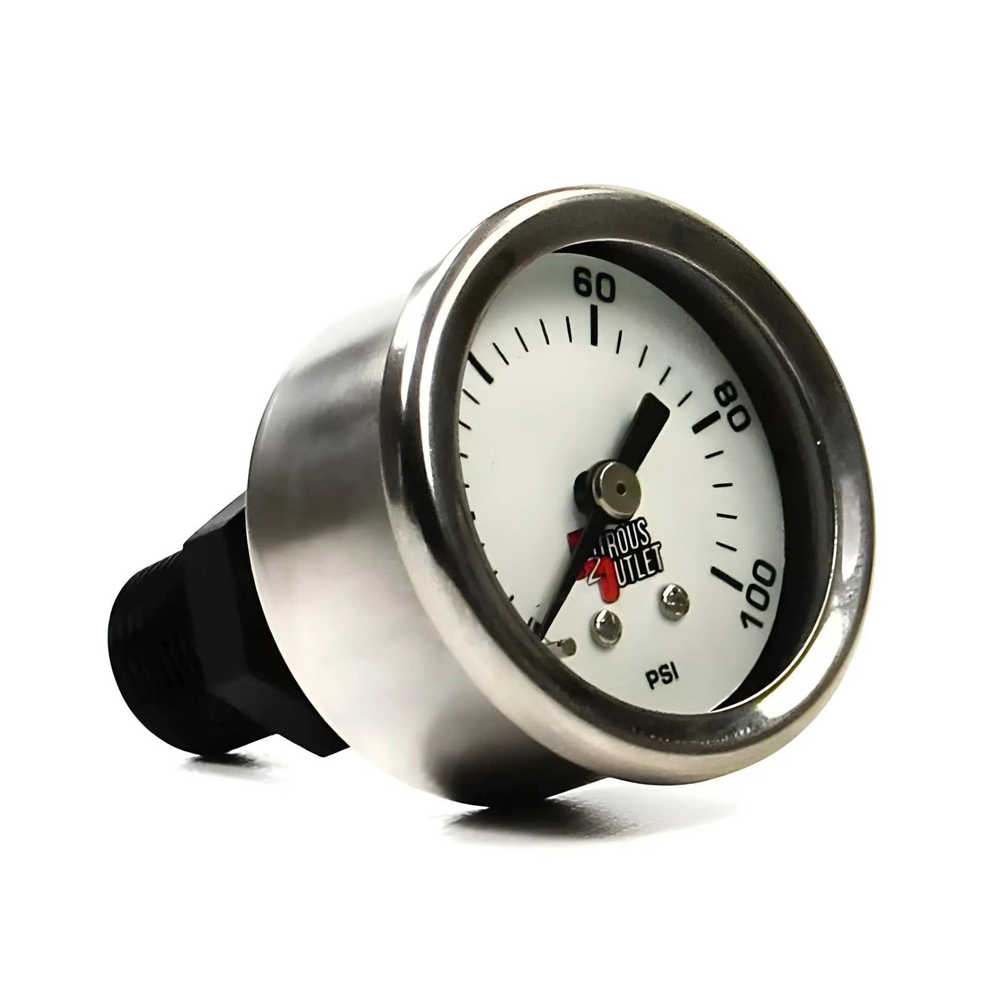 Nitrous Outlet Luminescent Fuel Pressure Gauge - 4AN Manifold (0-100 psi)