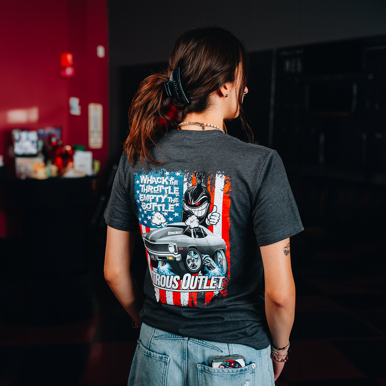 Whack The Throttle T-Shirt - Heather Grey - Medium