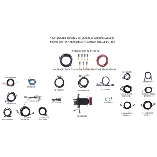 ProMax Plug-N-Play Wiring Harness - Battery Front – Dedicated Rear - Rear Bottle Location