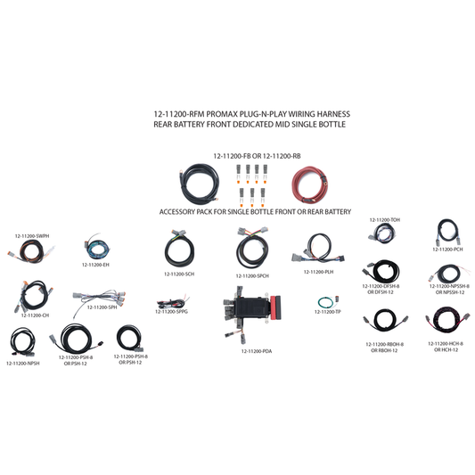 ProMax Plug-N-Play Wiring Harness - Battery Rear – Dedicated Front – Mid Bottle Location
