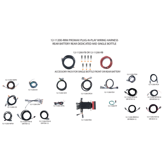 ProMax Plug-N-Play Wiring Harness - Battery Rear – Dedicated Rear – Mid Bottle Location