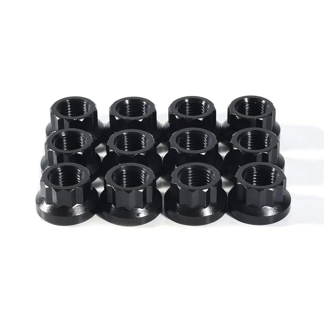Nuts – N0302 12-Point Nuts M12 x 1.25 Thread, Socket Size 16mm, 0.925 in. collar diameter, x 12 pcs