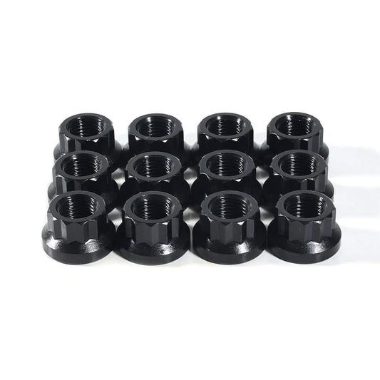 Nuts – N0302 12-Point Nuts M12 x 1.25 Thread, Socket Size 16mm, 0.925 in. collar diameter, x 12 pcs