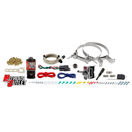 Nitrous Outlet Powersports EFI Single Cylinder Dry Nozzle System (Aluminum 90 Degree Nozzle)(10,15,20,25,30 HP)(No Bottle)