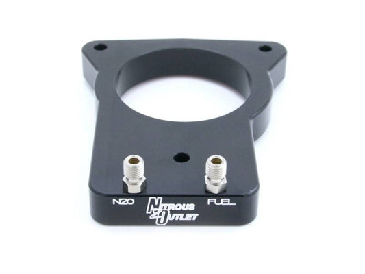 Nitrous Outlet Cadillac 78mm 2004-2005 CTS-V Hard-line Plate System - Gas/E85 (5-55psi)(50-200HP)(12lb Bottle)