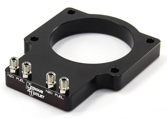 Nitrous Outlet GM 90mm LSX Dual Stage Plate System - Gas/E85 (5-55psi)(50-200HP)(12lb Bottle)(1997-2004 Corvette Requires Part # 00-42000)