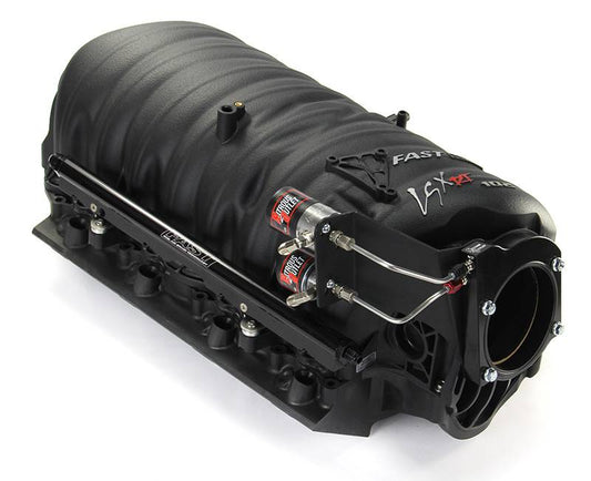 Nitrous Outlet GM 2003-2013 FAST 102mm Truck Intake Hard-line Plate System - Gas/E85 (5-55psi)(Aftermarket Fuel Rails)(50-200HP)(12lb Bottle)