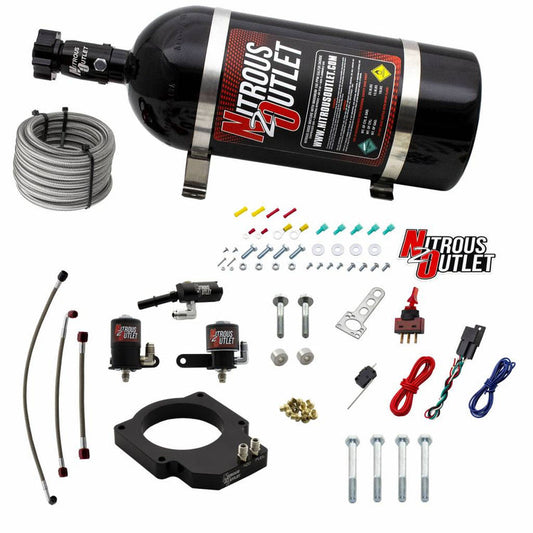 Nitrous Outlet GM 2017-2021 ZL1 Camaro Throttle Body Plate System - Gas/E85 (5-55psi)(50-200HP)(12lb Bottle)