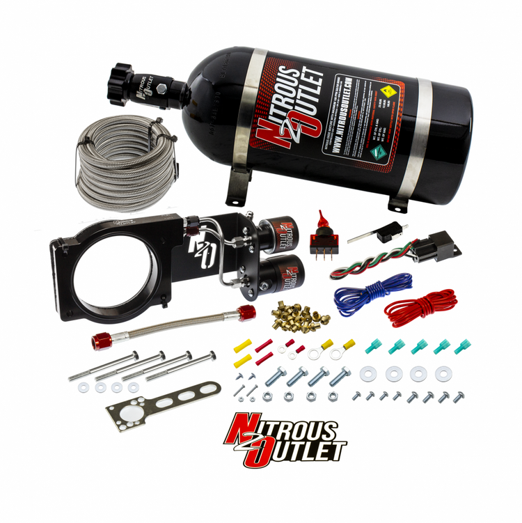 Nitrous Outlet GM 2019 ZR1 Corvette Hard-line Plate System - Gas/E85 (5-55psi)(50-200HP)(15lb Bottle)