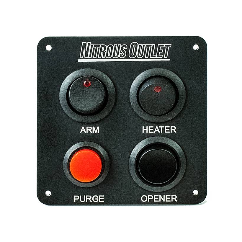 Nitrous Outlet Universal Single Stage Switch Panel - System Arm/Purge/Bottle Heater/Remote Opener