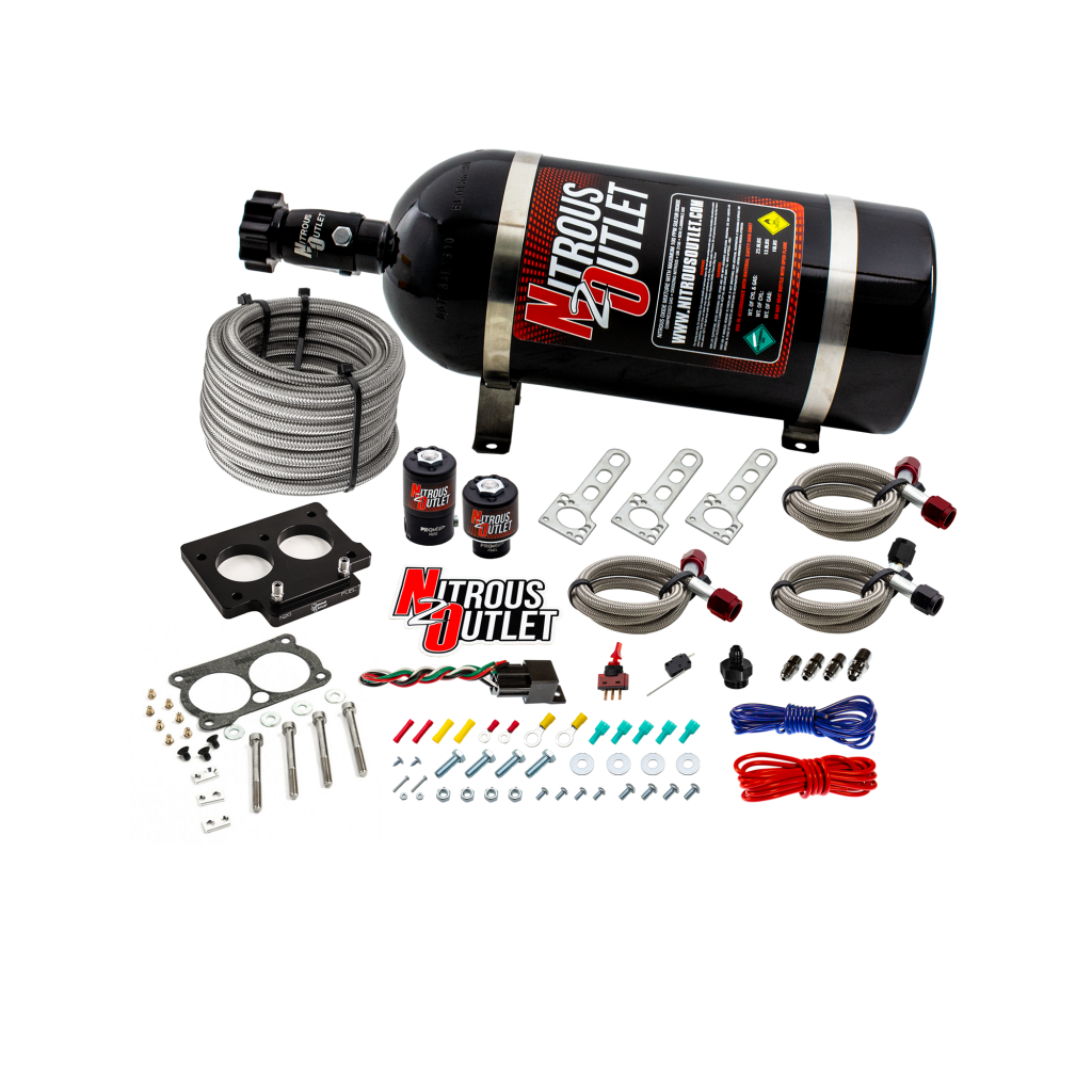Nitrous Outlet GM 52mm LT1/TPI Plate System - Gas/E85 (5-55psi)(50-200HP)(10lb Bottle)