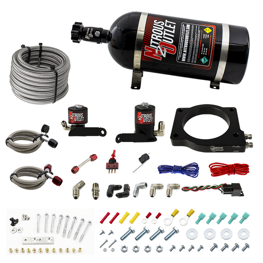 Nitrous Outlet Cadillac 2009-2014 CTS-V2 90mm Plate system - Gas/E85 (5-55psi)(50-200HP)(10lb Bottle)