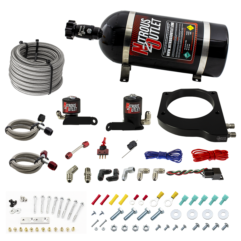 Nitrous Outlet Cadillac 2009-2014 CTS-V2 102mm Plate system - Gas/E85 (5-55psi)(50-200HP)(10lb Bottle)