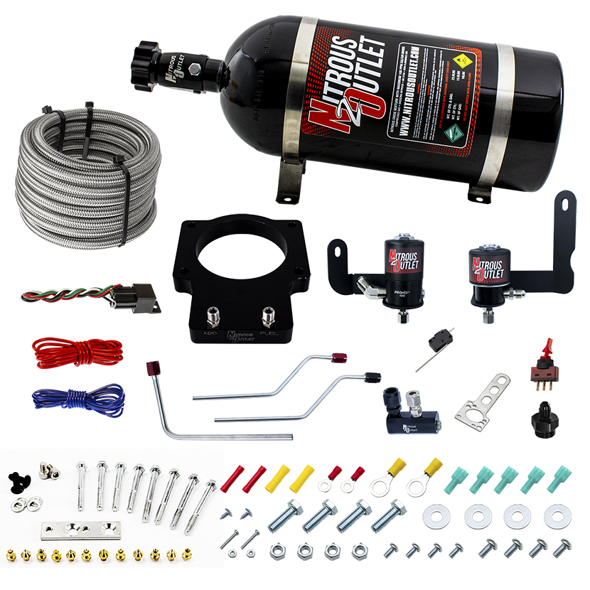 Nitrous Outlet Cadillac 90mm Fast Intake 2006-2007 LS2 CTS-V Hard-line Plate System - Gas/E85 (5-55psi)(50-200HP)(10lb Bottle)