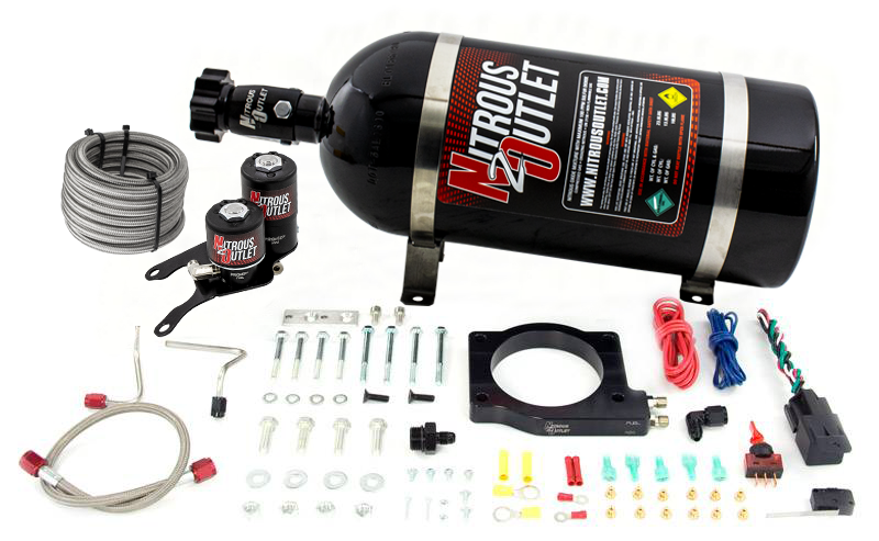Nitrous Outlet GM 2012-2015 Camaro ZL1 Hard-line Plate System - Gas/E85 (5-55psi)(50-200HP)(10lb Bottle)
