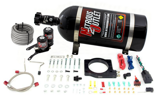 Nitrous Outlet GM 2012-2015 Camaro ZL1 Hard-line Plate System - Gas/E85 (5-55psi)(50-200HP)(10lb Bottle)