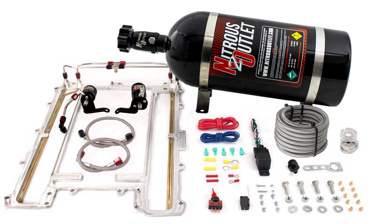 Nitrous Outlet GM 2009-2013 Corvette ZR1 LS9 Blower Plate system - Gas/E85 (45-55psi)(100-300HP)(No Bottle)
