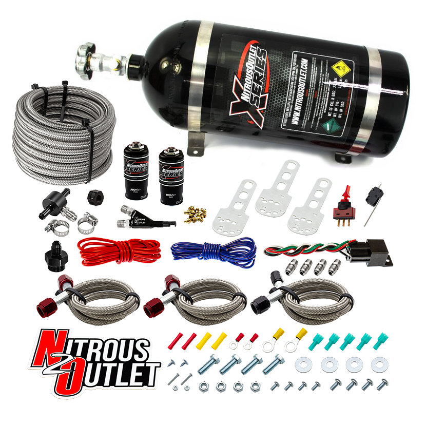X-Series Sport Compact EFI Single Nozzle System - Gas/E85 (5-55psi)(35-200HP)