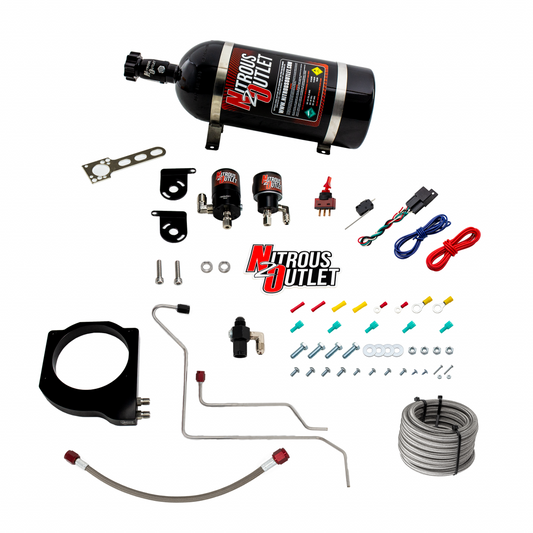 Nitrous Outlet GM 102mm Texas Speed Titan LR-T, SR-1, SR-3, SR-7 Intake Hard-line Plate System - Gas/E85 (5-55psi)(50-200HP)(10lb Bottle)