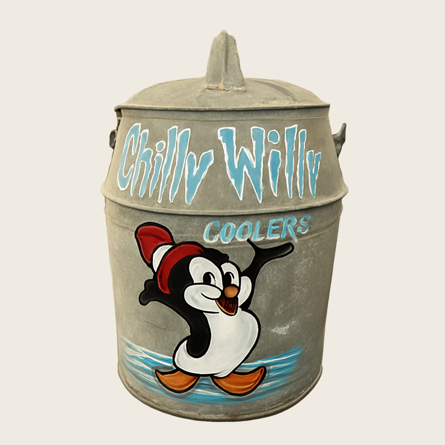 Chilly Willy Custom Vintage Cooler – Hand-Painted Collectible