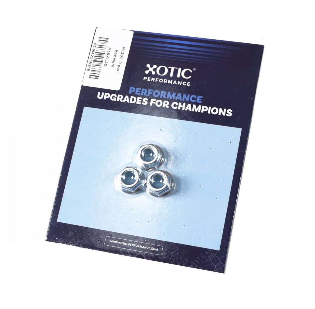 Nuts – N1501 Hex Nuts M10 x 1.25, Socket Size 15mm x 3 Pcs